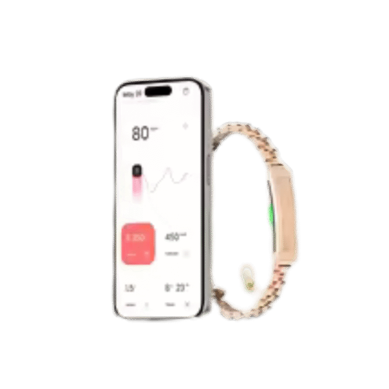 Elegant Women's Smart Bracelet – Gold & Silver with Heart Rate Monitor & Bluetooth